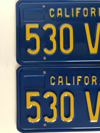 Vintage California Blue License Plates,  1970’s - 4