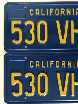 Vintage California Blue License Plates,  1970’s - 5