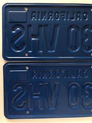 Vintage California Blue License Plates,  1970’s - 8