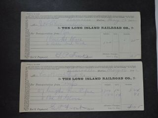 1882 Long Island Railroad Co Express Documents Ny Pearsall Sta Long Beach Ny,