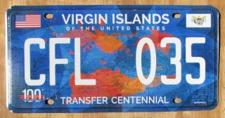 Us Virgin Islands - St Croix - Caribbean Island License Plate Cfl 035