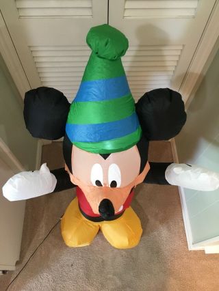 Disney Mickey Mouse Airblown Inflatable Happy Birthday Party Celebration 4 ' ft 2
