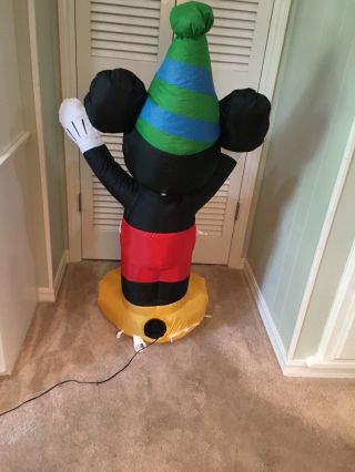Disney Mickey Mouse Airblown Inflatable Happy Birthday Party Celebration 4 ' ft 3
