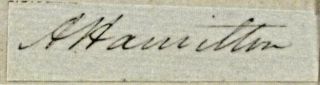 Alexander Hamilton - Authentic Framed Signature 2