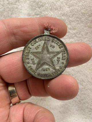 1887 First Colored Texas State Fair Token Black Americana.  Fort Worth