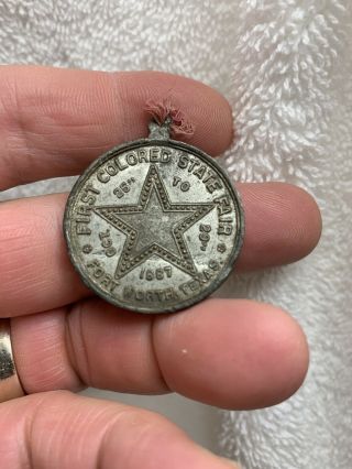 1887 FIRST COLORED TEXAS STATE FAIR TOKEN BLACK AMERICANA.  FORT WORTH 4