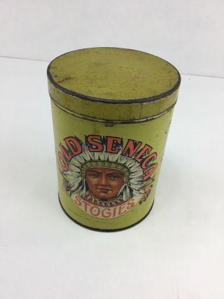 Old Seneca Stogies Cigar Tin Manufactured In Tiffin Ohio