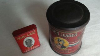 Vintage Union Leader Smoking Tobacco & Prince Albert Tobacco Tin Can 5