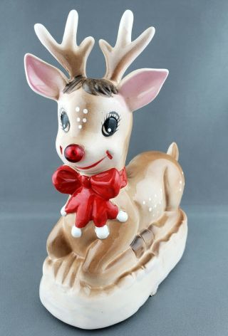 Rare 1982 Mr Christmas Musical Carols Rudolph The Red - Nosed Reindeer Light Sound