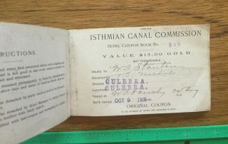 Isthmian Canal Commission Hotel Book 1905 - - scarce Panama Canal ephemera 2