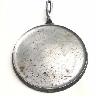 Very Rare 1930s Lodge 8 P Cast Iron Skillet Hammered Nickel Plated Hand Griddle
