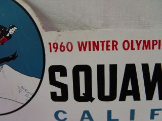 1960 Squaw Valley Winter Olympics California Souvenir License Plate Topper 3