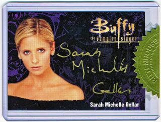 Buffy The Vampire Slayer Collector Series 3 Sarah Michelle Gellar Autograph Qty