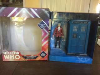Dr Who 3rd Third Doctor And Tardis Box Set Rare B&m Exclusive