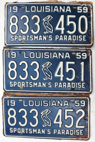 Three 1959 Louisiana 