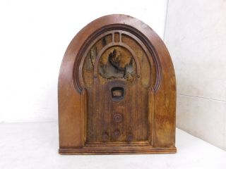 Large 1920s Antique Philco Cathedral Wood Radio 18x15 Table Top Tube