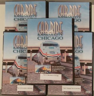 Railway Productions Cab Ride From Kansas City To Chicago 5 Dvd Set