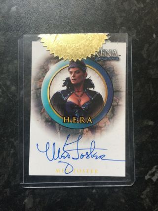 Xena Beauty And Brawn Autograph Card A30 Meg Foster As Hera