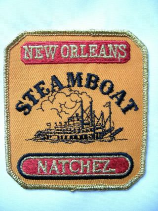 ⭐️ Vintage Orleans Steamboat Natchez Patch Souvenir Travel Embroidered ⭐️