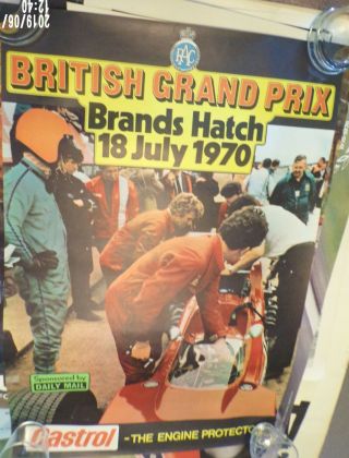 British Grand Prix Poster - Brands Hatch,  18 July,  1970