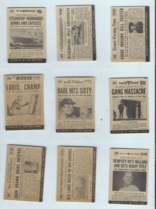 1954 Topps Scoop Complete Set 1 - 156,  2 Different Wrappers - Ex - Babe Ruth 9