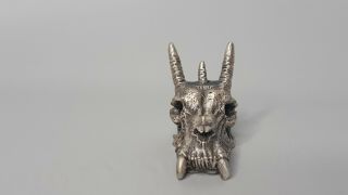 Veronese Myths and Legends Pewter Dragon Skull Figurine 2