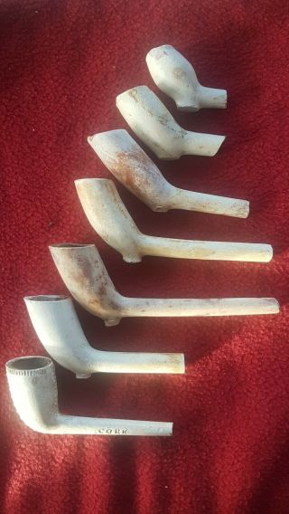 A Group Of Clay Tobacco Pipes 1660s To1900s (found Lower Thames Estuary)