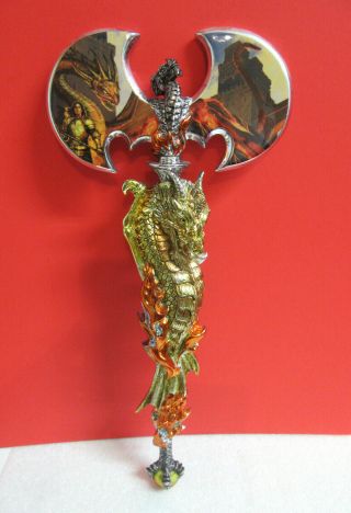 Bradford Triumph Over The Beast Myths & Magic 4th Issue Dragon Axe Wall Hanging