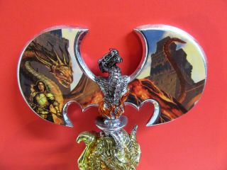 Bradford TRIUMPH OVER THE BEAST Myths & Magic 4th Issue Dragon Axe Wall Hanging 2