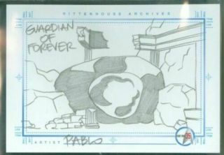 Star Trek 35th Anniversary Guardian Of Forever Sketch Card By Pablo