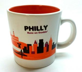 Dunkin Donuts " Philly Runs On Dunkin " Philadelphia Pa Coffee Mug S/h