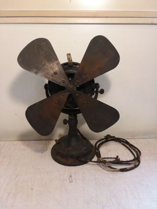 Antique General Electric Pancake 16 " 5 Speed Fan Last Patent 1901