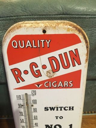 Rare R G Dun Cigar Cigarette Advertising Thermometer Sign 2
