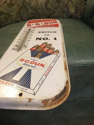Rare R G Dun Cigar Cigarette Advertising Thermometer Sign 6