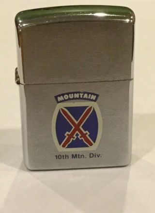 Us Military 10th Mountain Division Zippo Lighter Fort Drum Ny Army