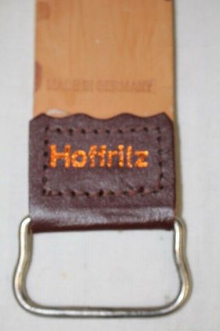 Hoffritz Tan Leather/White Canvas Razor Strop Prima Rindleder Made in Germany 4