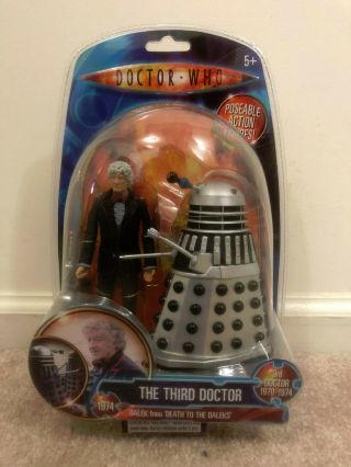 Doctor Who - The Third 3rd Doctor Action Figure With Dalek Moc