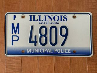Illinois Municipal Police License Plate