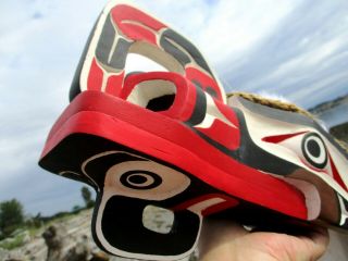 Northwest Coast First Nations native wooden Art carving Crooked Beak Mask,  cedar 2