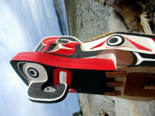 Northwest Coast First Nations native wooden Art carving Crooked Beak Mask,  cedar 3