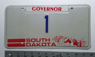 South Dakota - 1981 Governor License Plate 1 - Governor Bill Janklow (r)