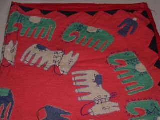 Vintage Indian Appliqued & Embroidered Ethnic Tribal Pillowcase 28 x 30 3