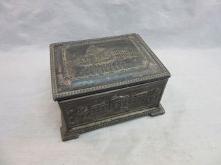 Vintage Souvenir Trinket Box.  Washington Dc.  White House,  Capital.