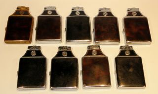 9 - 1930 ' s - 1940 ' s art deco enamel ronson mastercase cigarette case lighters 2