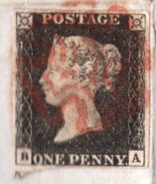 1840 QV LVERPOOL COVER WITH A 4 MARGIN 1d BLACK STAMP PLATE 7 Cat £800, 2