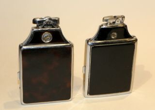 2 - 1930 ' s art deco enamel ronson masterpact vanity compact case lighters 2