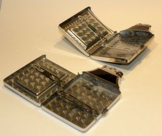 2 - 1930 ' s art deco enamel ronson masterpact vanity compact case lighters 4