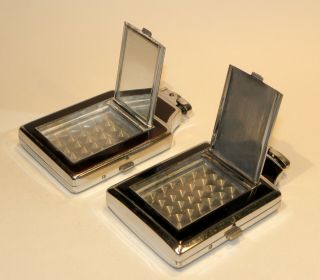 2 - 1930 ' s art deco enamel ronson masterpact vanity compact case lighters 5