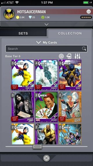 topps digital marvel collect Account 2