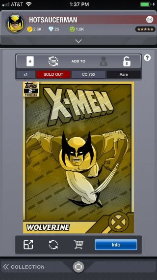 topps digital marvel collect Account 3